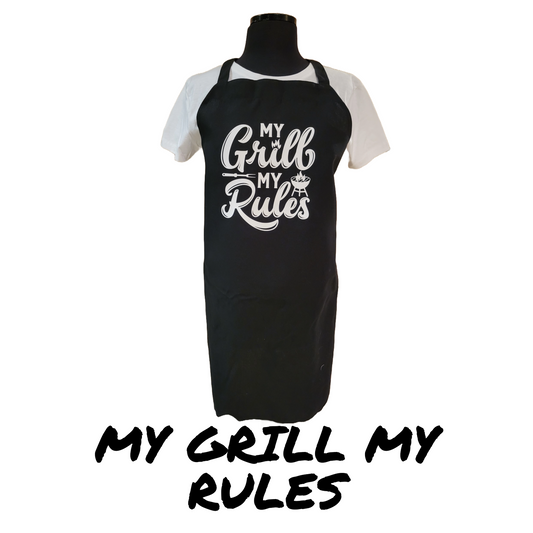 MY GRILL MY RULES APRON