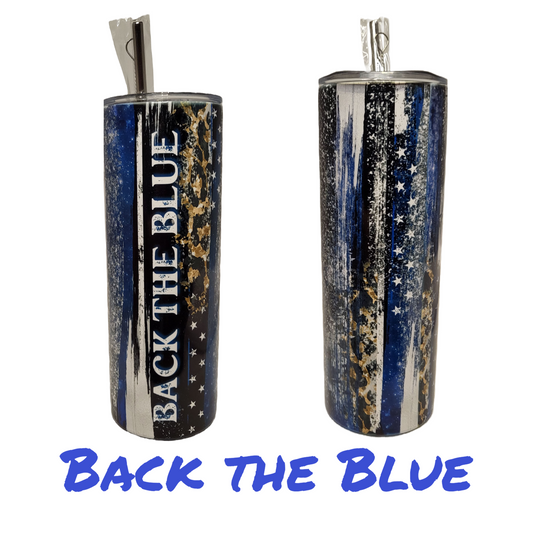 Back the Blue Twenty Ounce Tumbler