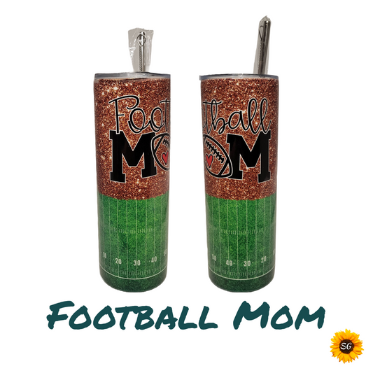 Football Mom Twenty Ounce Tumbler