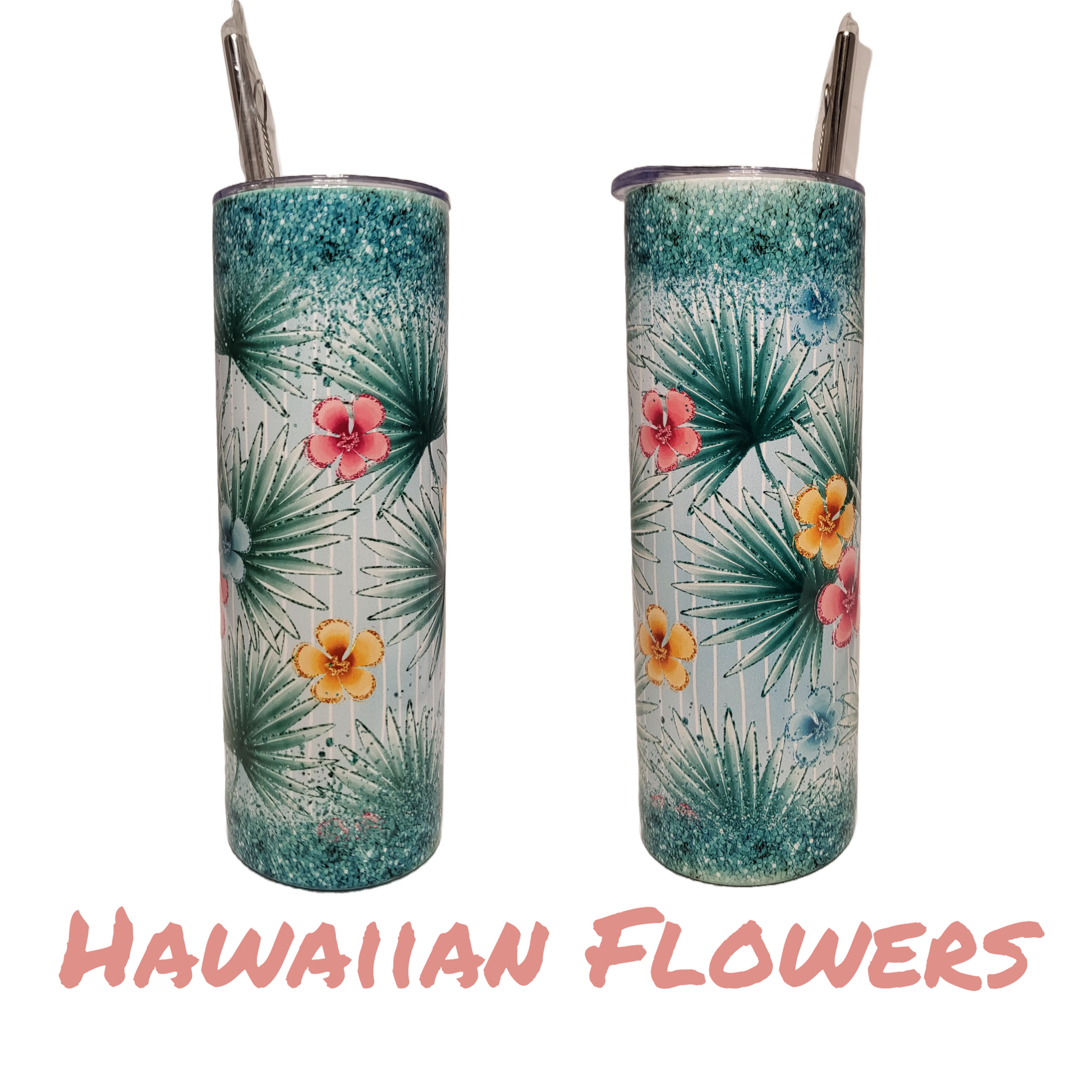 Hawaiian Flowers Twenty Ounce Tumbler