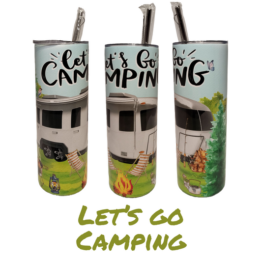 Let's go Camping Twenty Ounce Tumbler