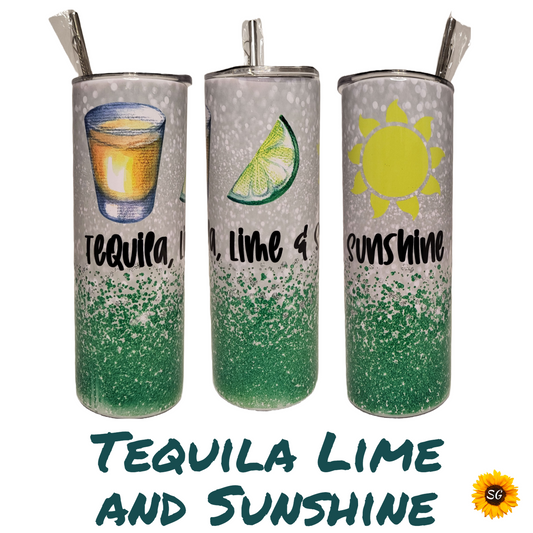 Tequila Lime and Sunshine Twenty Ounce Tumbler